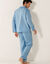 Pyjama imprim&eacute; popeline polycoton  (bleu)