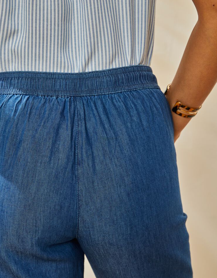 Pantalon fuselé fluide, denim léger (stone) Pantalon fuselé fluide, denim léger (stone)