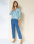 Pantalon cargo 7/8ème, jean stretch (stone)