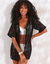Kimono de plage en macramé (noir)