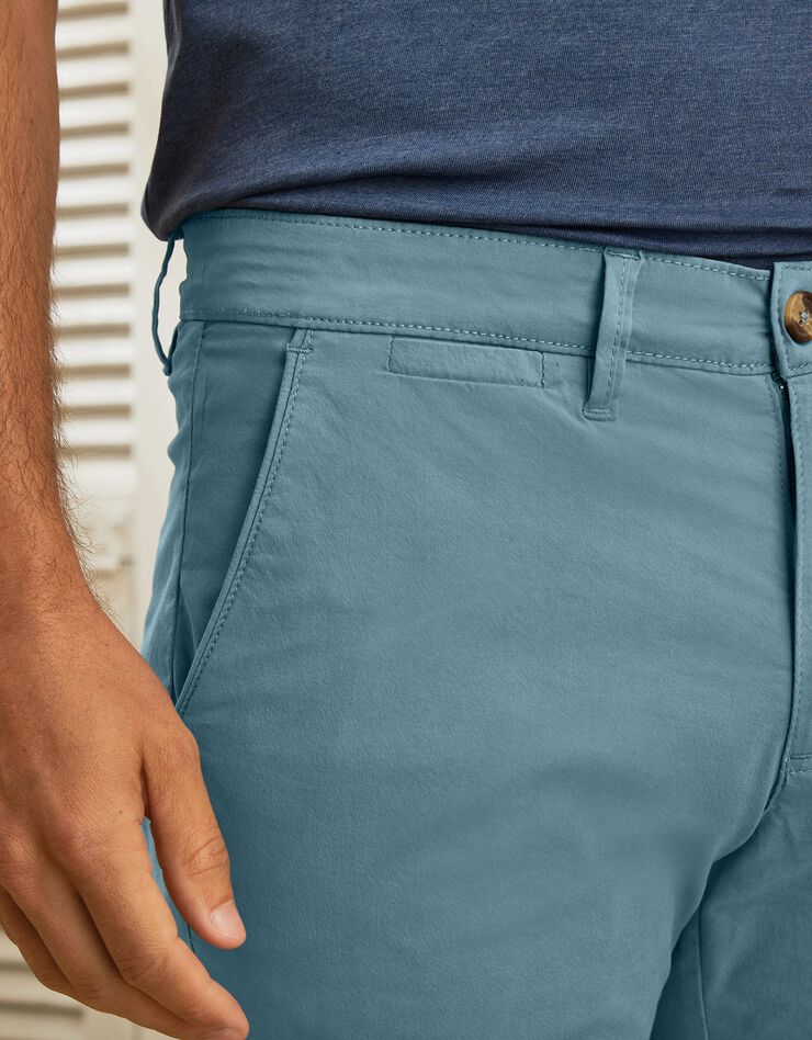 Pantalon chino toile sergé (bleu lagon) Pantalon chino toile sergé (bleu lagon)