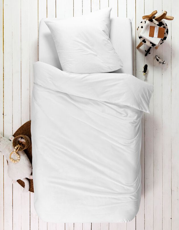 Linge de lit enfant - polycoton uni (blanc) Linge de lit enfant - polycoton uni (blanc)