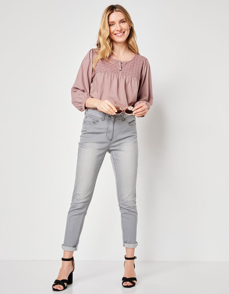 Jean stretch coupe 7/8ème fuselée (gris) Jean stretch coupe 7/8ème fuselée (gris)