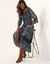 Robe longue imprimée (indigo / bleu)