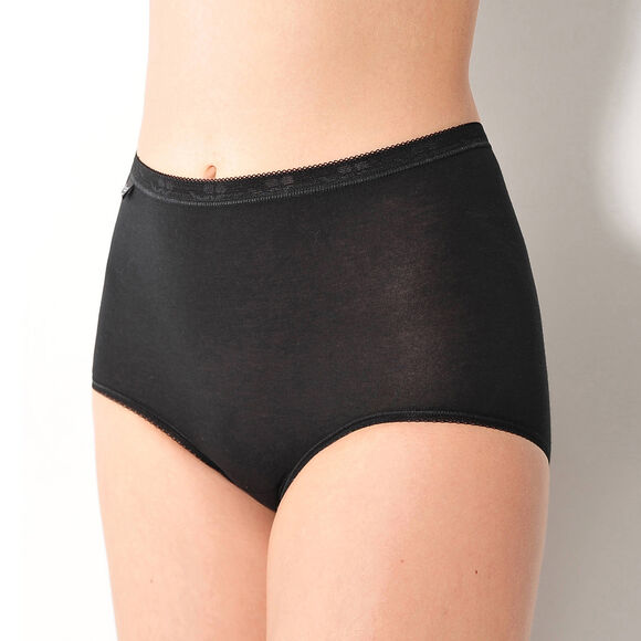 Culotte maxi Basic+, lot de 3 achetées +1 GRATUITE (1) (noir)