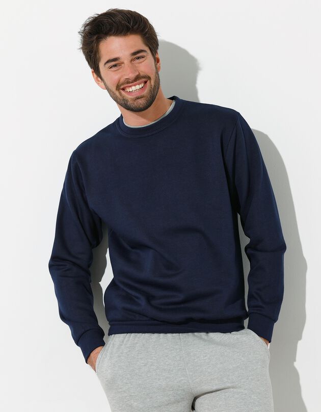Sweat molleton col rond (marine)