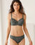 Slip dentelle unie Arum (vert foncé)