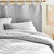 Couvre-lit uni style boutis Cassandre  (gris perle)