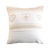 Coussin imprimé coeur (blanc / taupe)