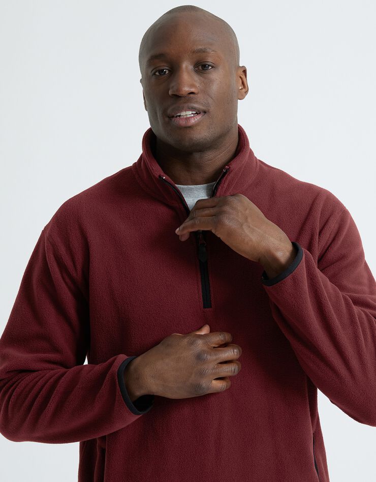 Sweat col camionneur maille micropolaire (brique) Sweat col camionneur maille micropolaire (brique)