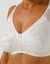 Soutien-gorge grand maintien maille brodée - sans armatures (ivoire)