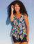 Haut de tankini imprimé asymétrique Boruca (noir / multicolore)