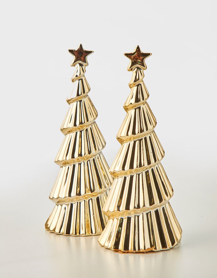 Sapin coloris doré - lot de 2 (doré)