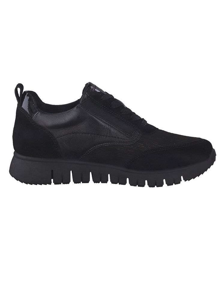 Sneakers dessus cuir - largeur confort pieds sensibles (noir) Sneakers dessus cuir - largeur confort pieds sensibles (noir)