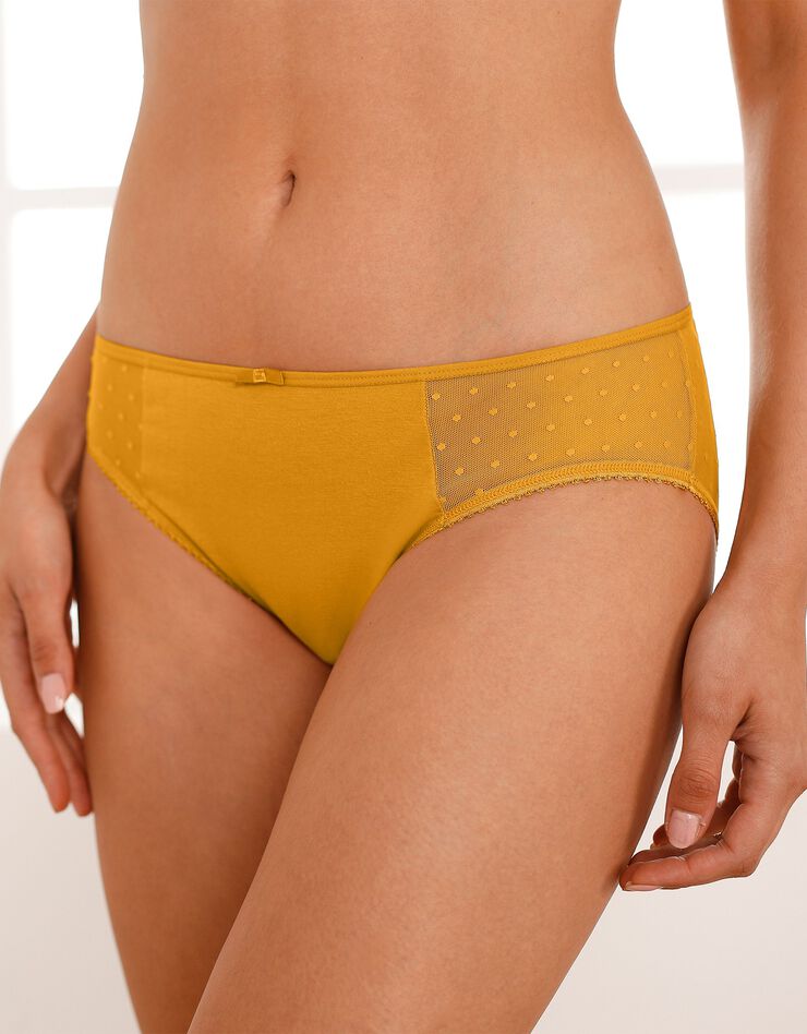 Culotte midi coton plumetis unie Sutton - lot de 2 (miel) Culotte midi coton plumetis unie Sutton - lot de 2 (miel)