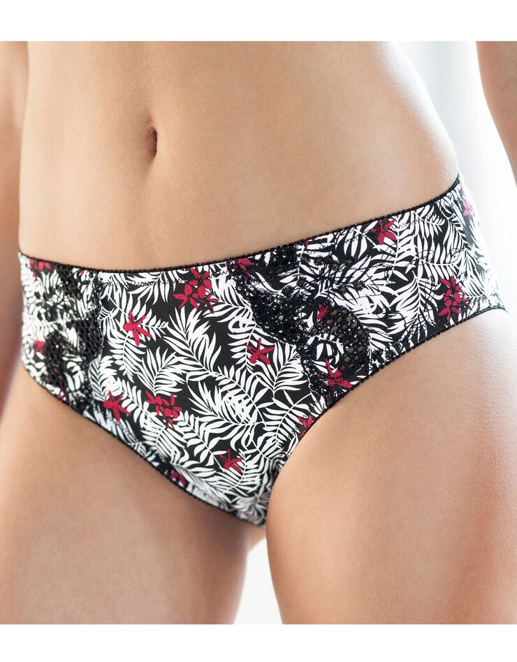 Culotte coton imprimé brodé Olbia – lot de 2 (noir / blanc) Culotte coton imprimé brodé Olbia – lot de 2 (noir / blanc)