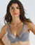 Soutien-gorge forme minimiseur en microfibre et tulle Paia, avec armatures (gris)