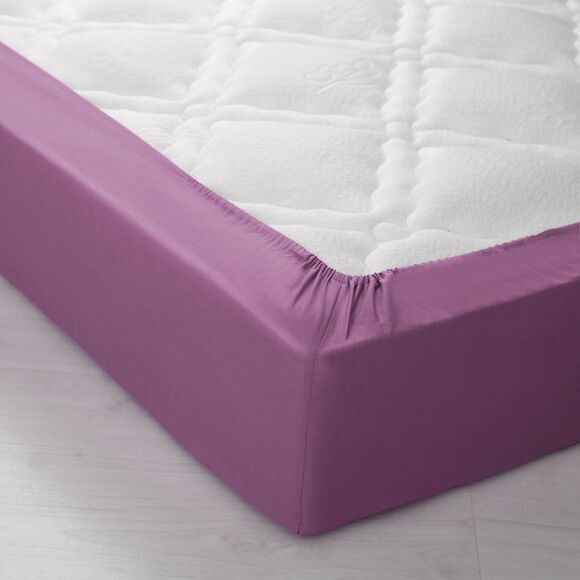 Drap-housse uni coton bonnet 32 cm (figue)