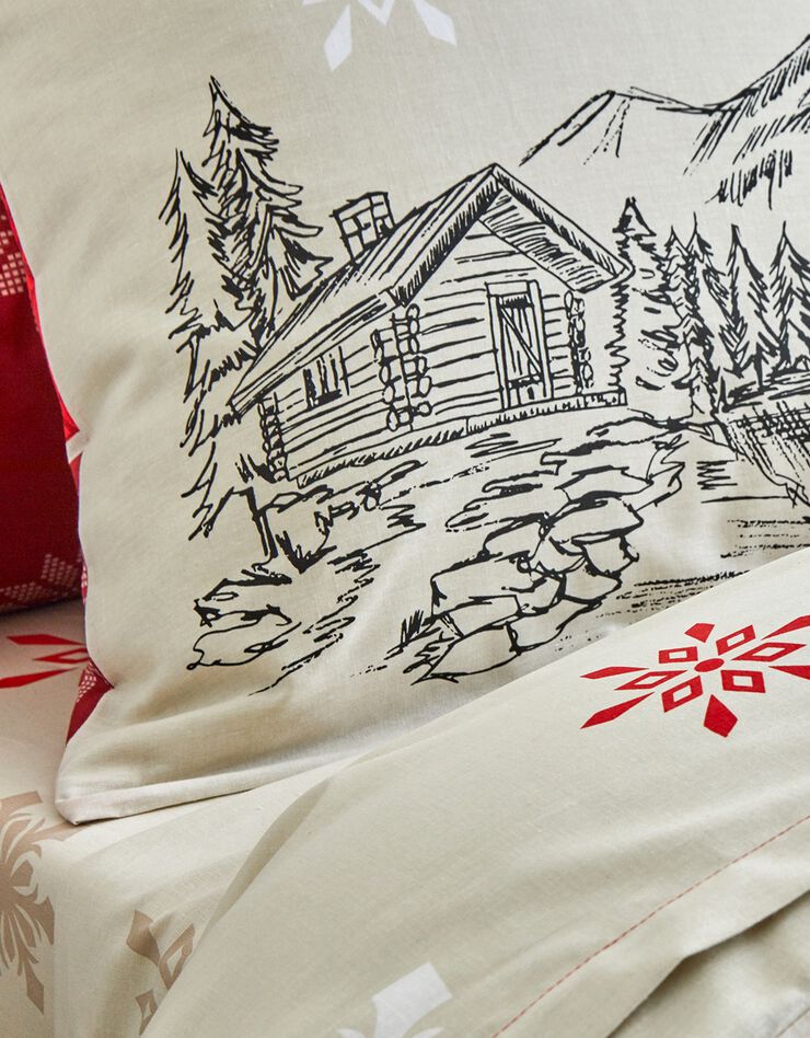 Linge de lit Montana en flanelle (rouge)