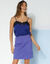 Jupe droite unie, twill (iris)