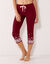 Pantacourt base fleurie,  jersey coton (cerise)