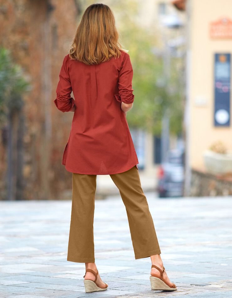 Chemise longue unie (paprika) Chemise longue unie (paprika)