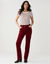 Pantalon droit, velours c&ocirc;tel&eacute; (rouge fonc&eacute;)