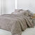 Linge de lit L&eacute;onard imprim&eacute; - coton 52 fils/cm&sup2; (beige)