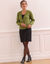 Gilet forme cache-coeur toucher doux (vert mousse)
