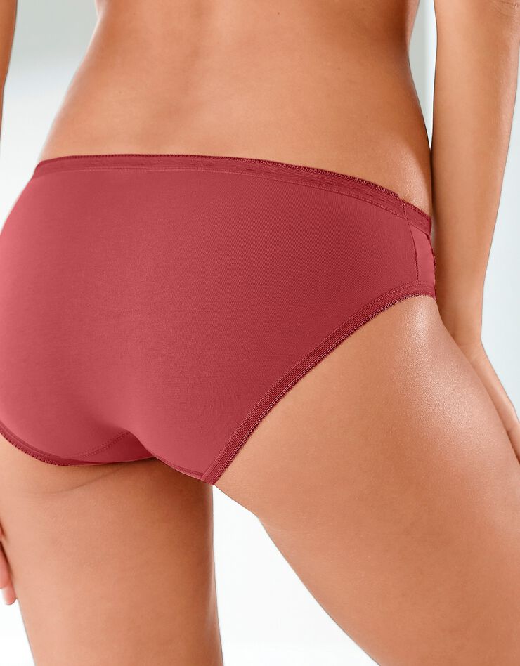 Culotte midi dentelle - lot de 3 (kaki + rose + terracotta) Culotte midi dentelle - lot de 3 (kaki + rose + terracotta)