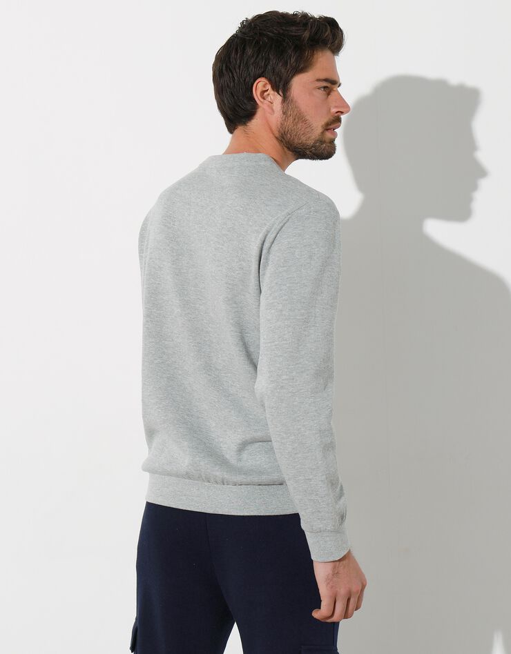 Sweat molleton col rond (gris chiné)