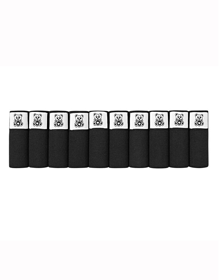 Boxer ourson - lot de 10 (noir) Boxer ourson - lot de 10 (noir)