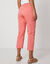 Pantacourt droit stretch (mandarine)