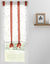 Store fine broderie feuilles (terracotta / blanc)