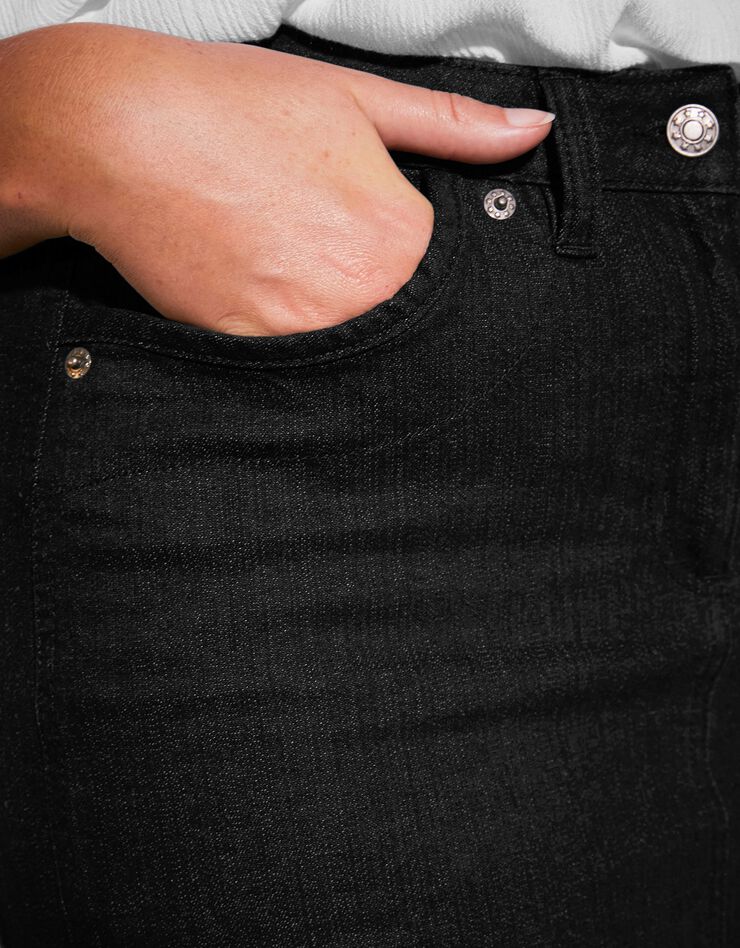 Jupe en jean coupe droite (noir)