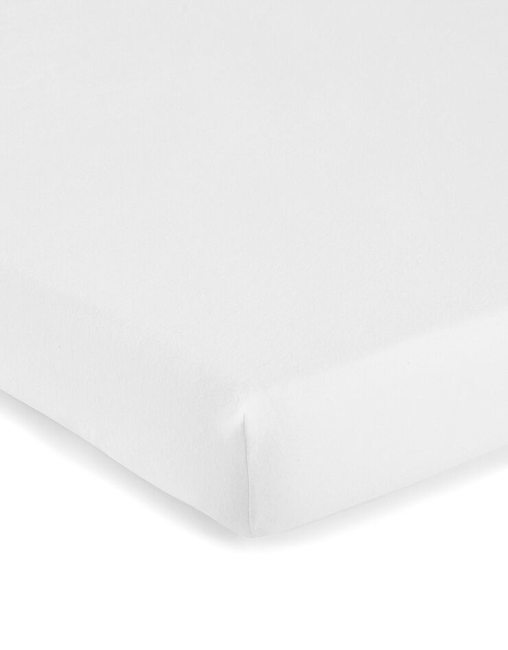 Protège-matelas molleton absorbant 200 g/m2 housse 25 cm (blanc)