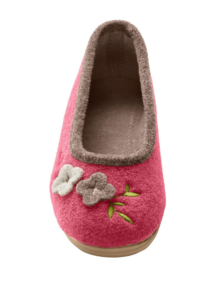 Ballerines feutrine avec fleur appliquée (framboise) Ballerines feutrine avec fleur appliquée (framboise)