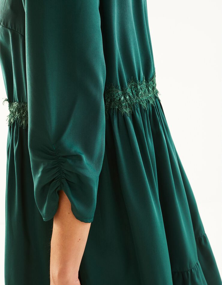 Tunique dentelle manches 7/8ème unie (vert) Tunique dentelle manches 7/8ème unie (vert)