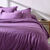 Linge de lit uni coton (figue)