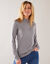 T-shirt col montant manches longues (gris)