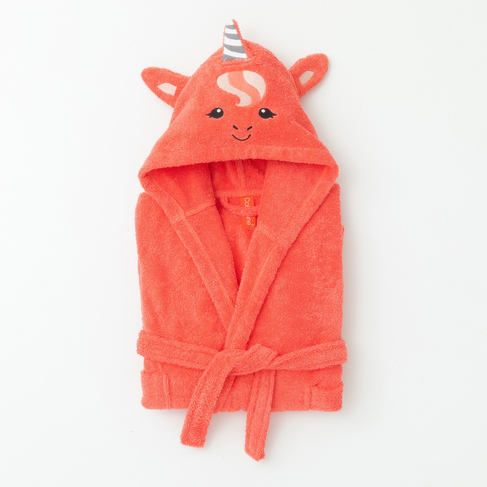 Sortie De Bain Garcon Peignoir Licorne Bleu Avec Capuche Pour