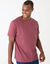 T-shirt col rond manches courtes - lot de 3 (rose fonc&eacute; + rose clair + beige)