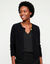 Gilet fa&ccedil;on veste, maille fantaisie (noir)