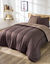 Couette bicolore microfibre 500 g/m&sup2; (chocolat / caramel)
