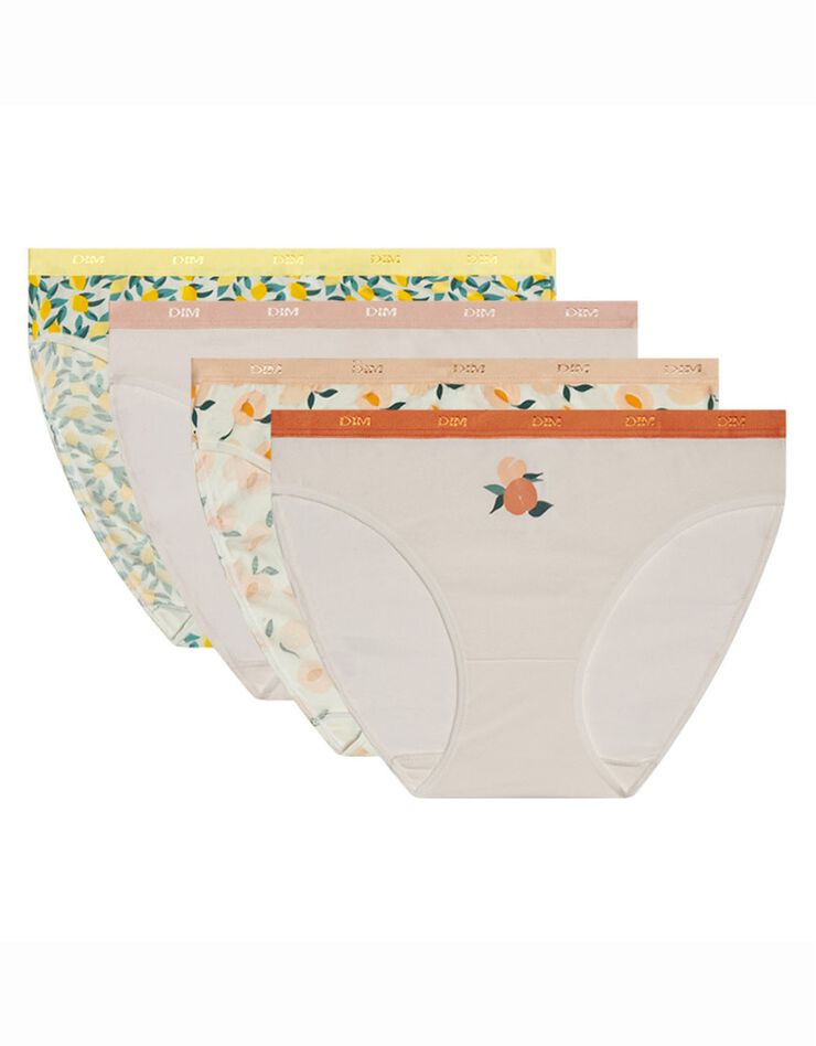 Slip "Les Pockets" coton stretch imprimé "fruits" Lot de 3 +1 GRATUIT(1) (ivoire) Slip "Les Pockets" coton stretch imprimé "fruits" Lot de 3 +1 GRATUIT(1) (ivoire)