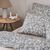 Linge de lit Lison percale de coton  (gris / blanc)