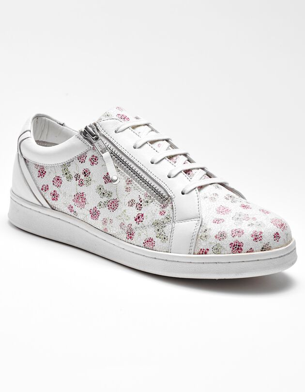 Tennis zippées en cuir perforé (multicolore)