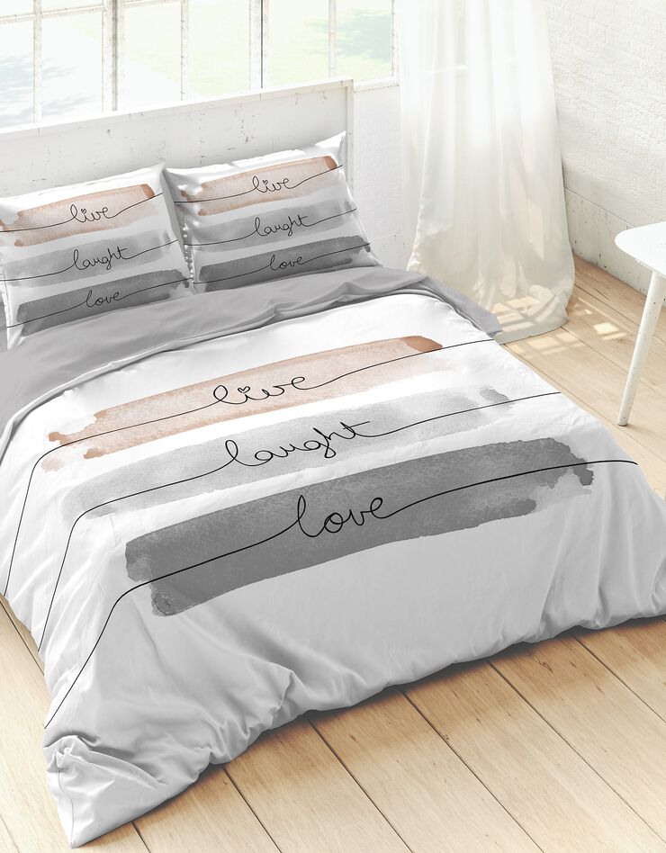 Parure de lit live - coton (blanc)