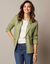 Veste blazer, lin mélangé (vert)