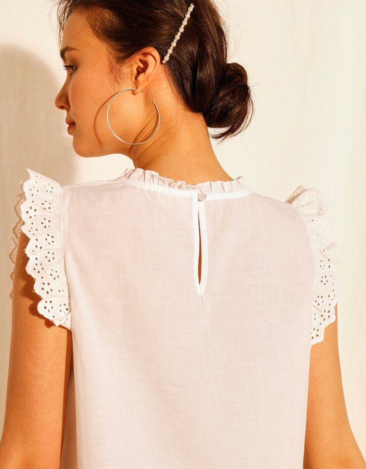 Débardeur broderie anglaise (blanc) Débardeur broderie anglaise (blanc)